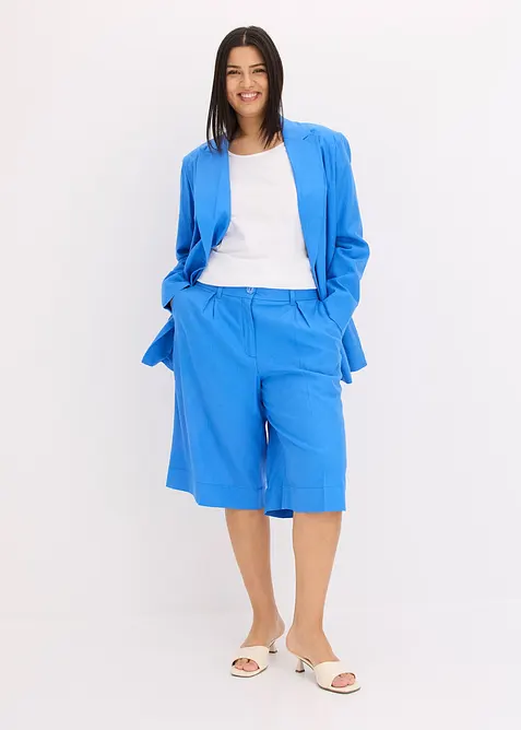 Wijde bermuda van een luchtige linnenmix, bonprix