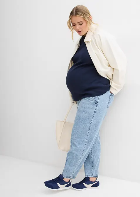 Geribd zwangerschapsshirt van puur biologisch katoen ( set van 2), bonprix