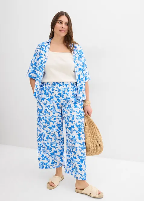 Blouse met korte mouwen van soepele viscose, bonprix