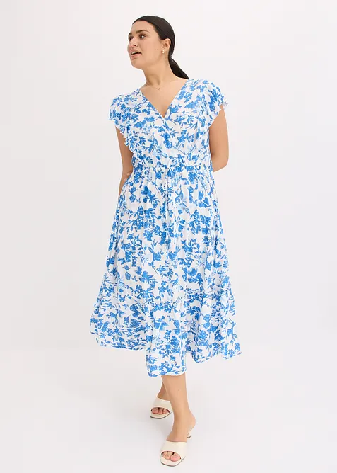 Midi jurk van soepele viscose, bonprix