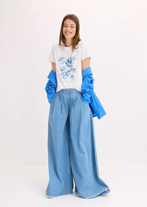 T-shirt van stretch katoenmix, bonprix