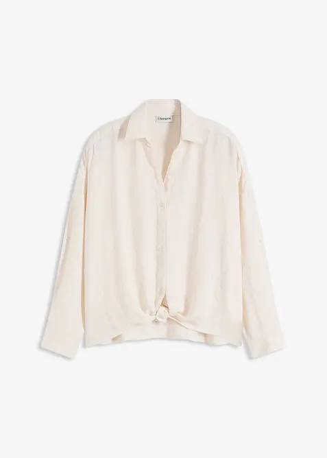 Blouse van licht crêpe, bonprix