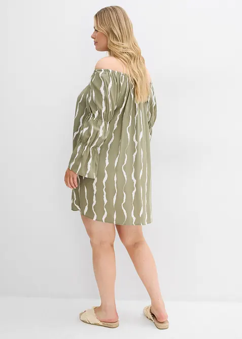 Carmen jurk van soepele viscose, bonprix