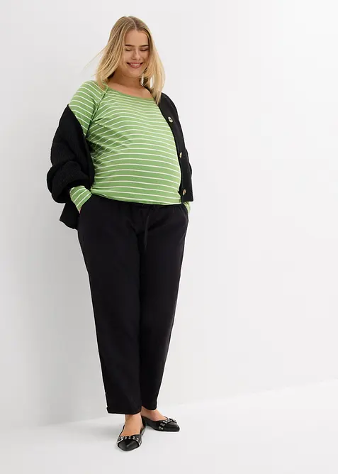Zwangerschapsbroek met linnen, straight leg, bonprix