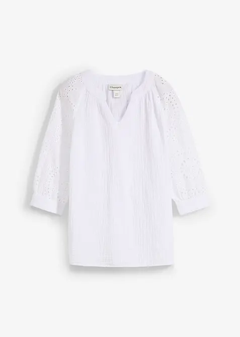Tuniekblouse van luchtige mousseline, bonprix