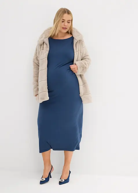 2-in-1 zwangerschaps- en borstvoedingsjurk met ritsen aan de zijkanten, bonprix