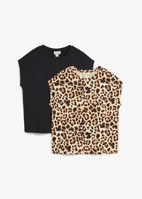 T-shirt van biologisch katoen (set van 2), bonprix