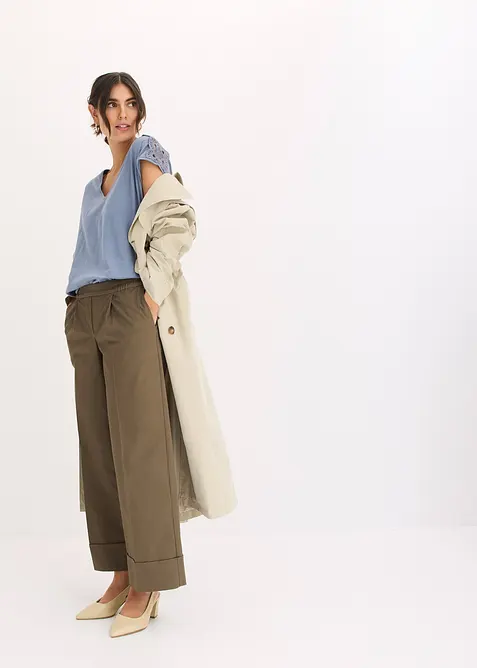 Shirt met gehaakte inzetstukken, bonprix