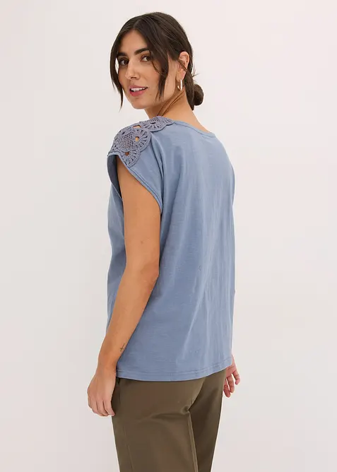 Shirt met gehaakte inzetstukken, bonprix