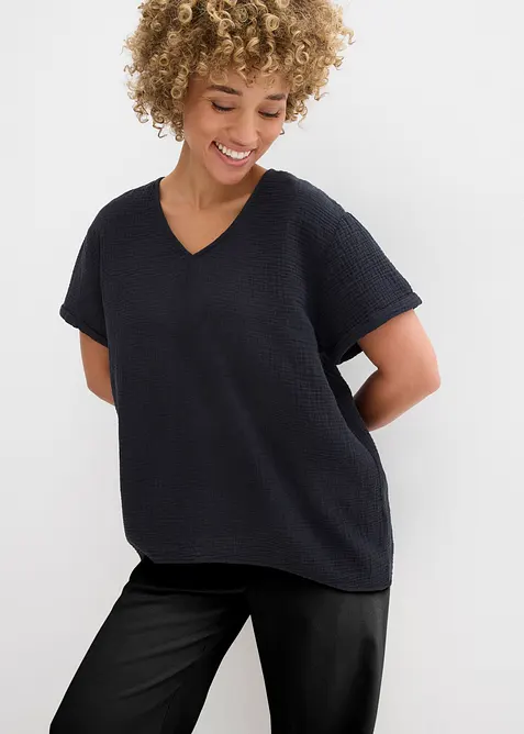 Shirt tuniek van zachte mousseline, bonprix