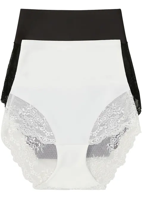 Corrigerende lasercut panty (set van 2), medium corrigerend, bonprix
