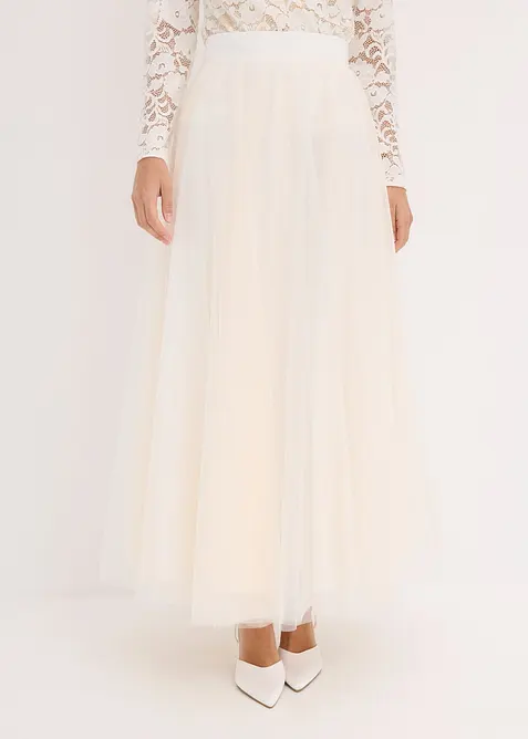 Maxi rok van sierlijke tule, bonprix