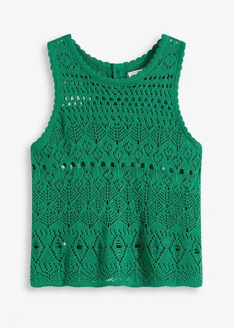 Gebreide top met een opengewerkt breipatroon, bonprix