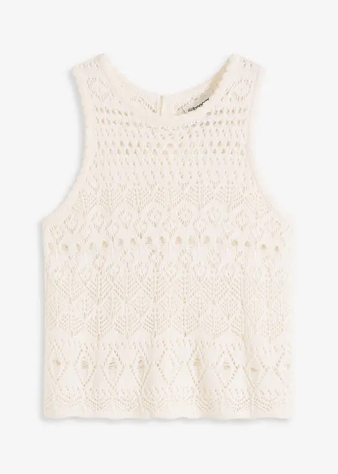 Gebreide top met een opengewerkt breipatroon, bonprix