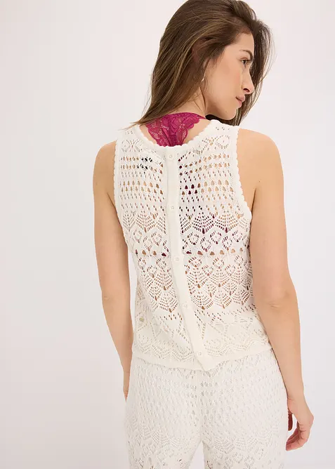 Gebreide top met een opengewerkt breipatroon, bonprix