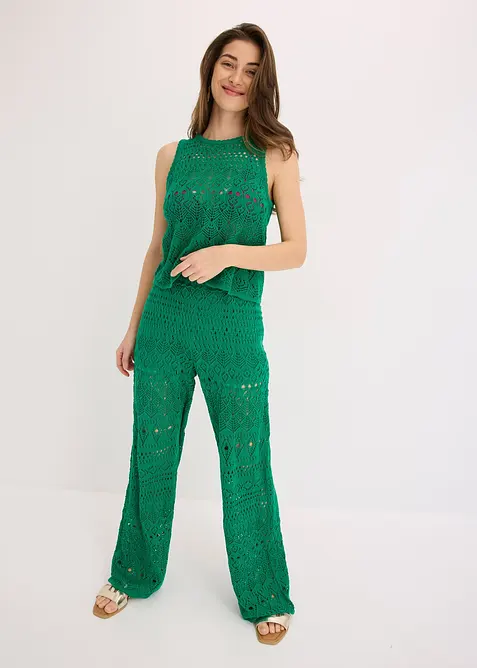 Gebreide top met een opengewerkt breipatroon, bonprix