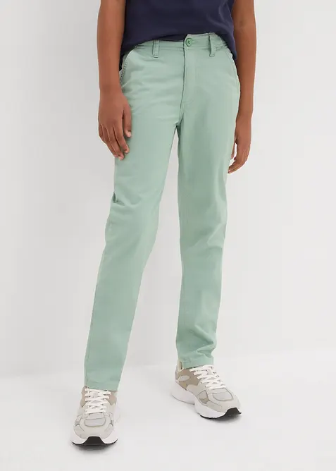 Slim fit stretch chino met verstelbare band, straight, bonprix