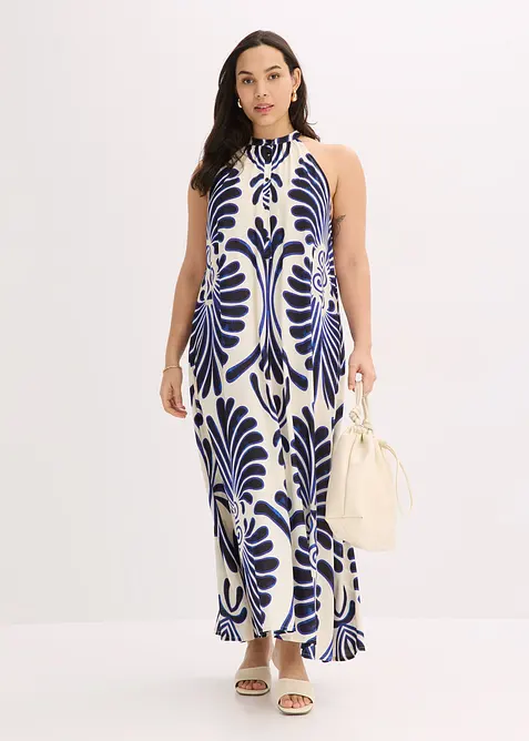 Wijde maxi jurk van vloeiende viscose, bonprix