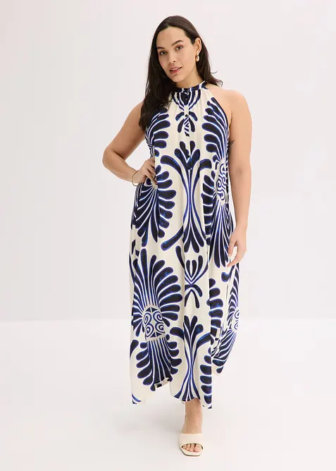 Wijde maxi jurk van vloeiende viscose, bonprix