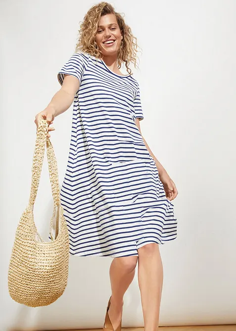 Shirtjurk van effectgaren met zakken van katoen, bonprix