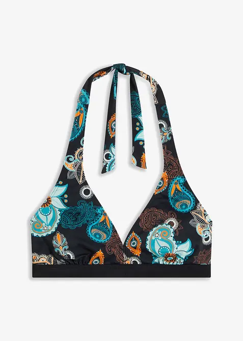 Halter bikinitop met gerecycled polyamide, bonprix