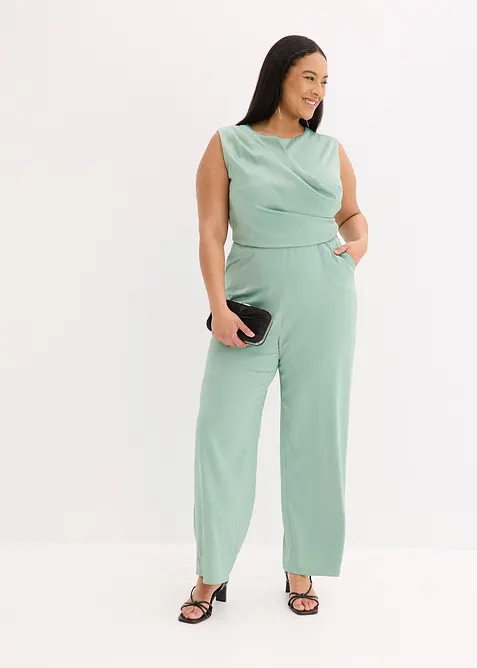 Jumpsuit van glanzend satijn, bonprix