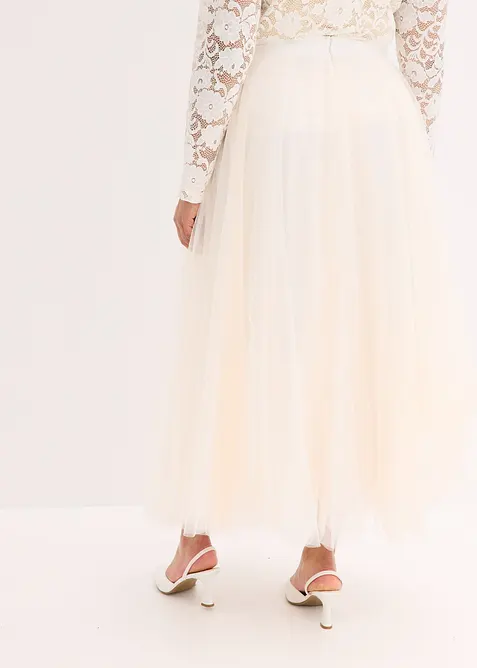 Maxi rok van sierlijke tule, bonprix