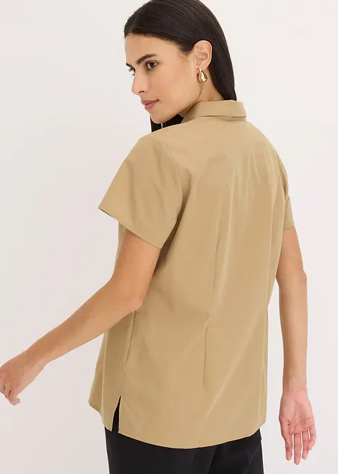 Popeline blouse met korte mouwen, bonprix