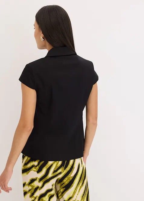 Blazer van katoen-satijn met korte mouwen, bonprix