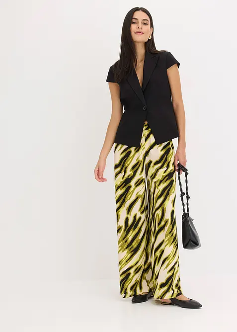 Blazer van katoen-satijn met korte mouwen, bonprix