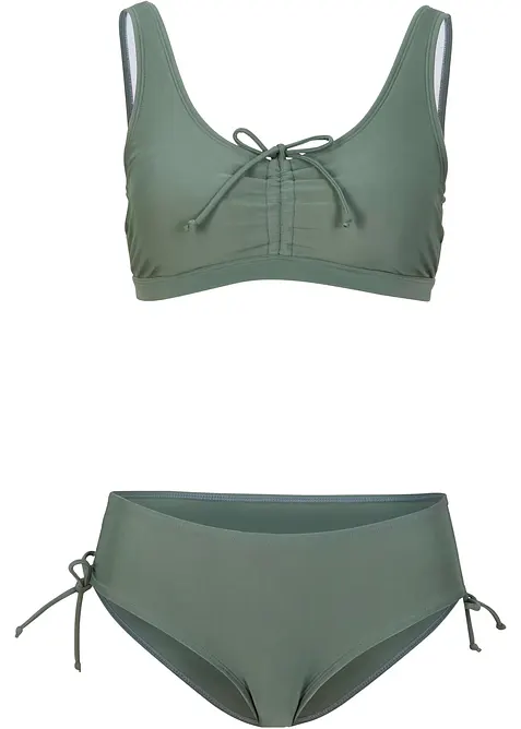 Bralette bikini met  strikkoord (2-dlg. set), bonprix