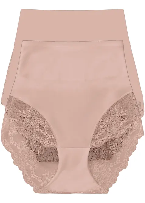 Corrigerende lasercut panty (set van 2), medium corrigerend, bonprix