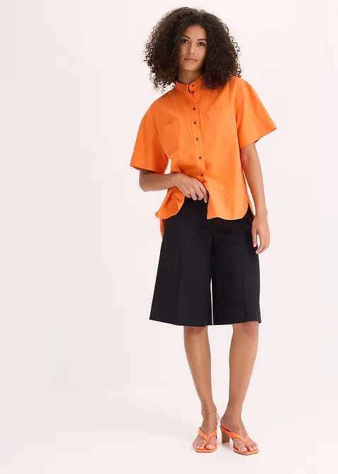 Overhemdblouse in een fijne viscosemix, bonprix