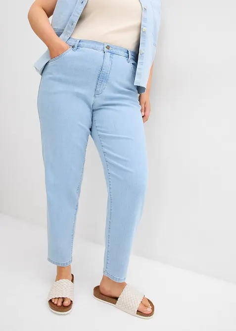 Mom jeans met high waist en stretch, bonprix