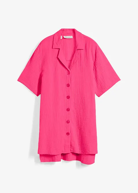 Lange mousseline overhemdblouse, bonprix