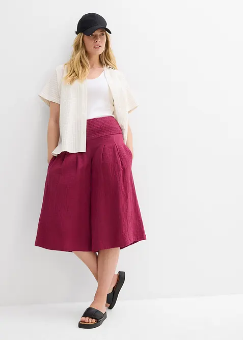 Capri broek van mousseline, bonprix