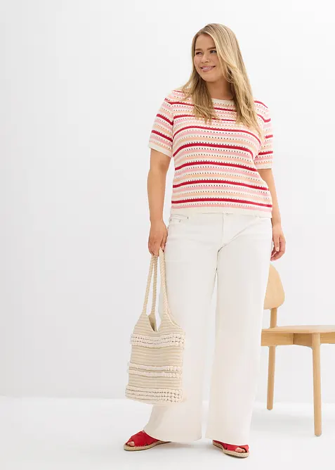 Wide leg jeans, low waist, bonprix