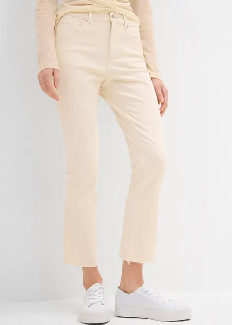 Flared jeans high waist, cropped, bonprix