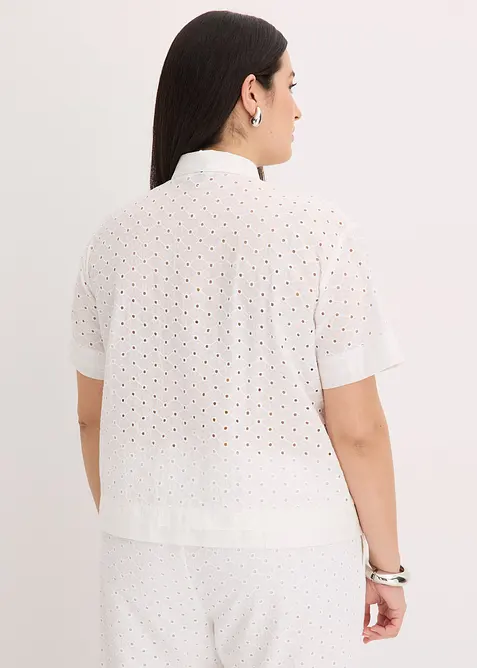 Blouse met broderie, bonprix