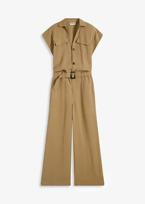 Viscose jumpsuit met riem, bonprix