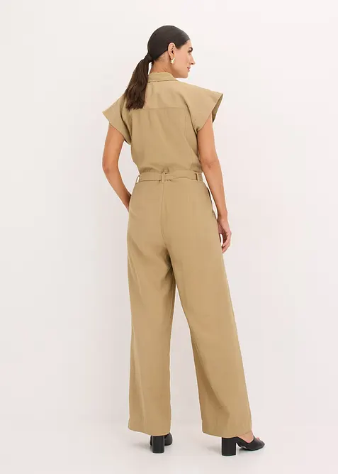 Viscose jumpsuit met riem, bonprix