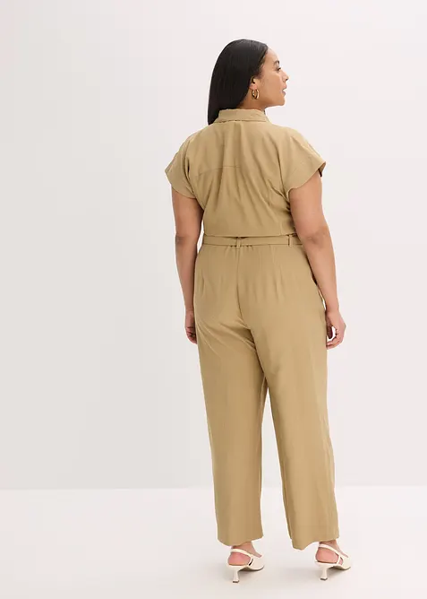 Viscose jumpsuit met riem, bonprix