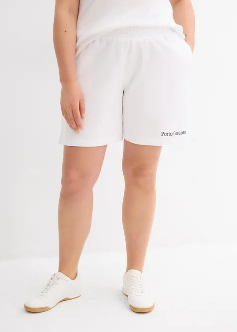 Sweat short met borduursel, bonprix