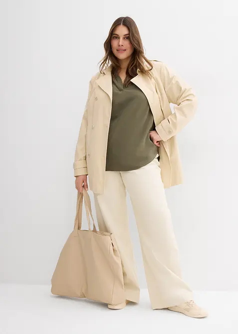 Blouse met korte mouwen van een soepele viscosemix, bonprix