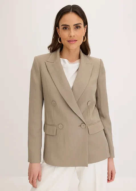 Blazer met lyocell in crincle-look, bonprix
