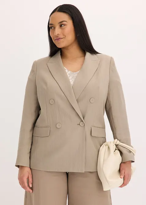 Blazer met lyocell in crincle-look, bonprix