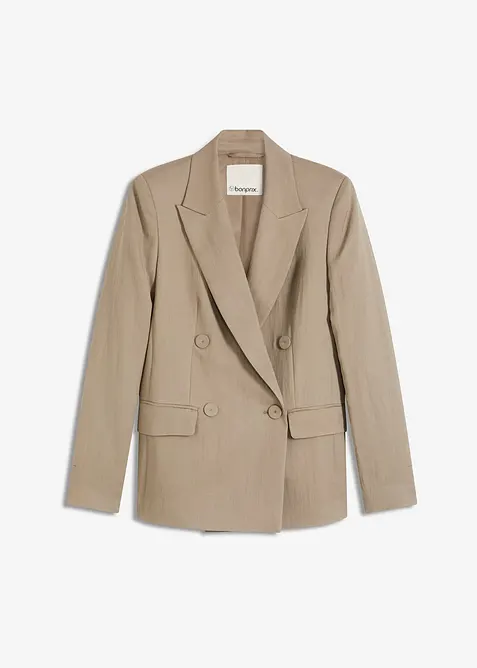 Blazer met lyocell in crincle-look, bonprix