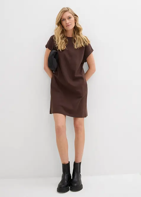 Mini jurk met zakken van stevie interlock, bonprix