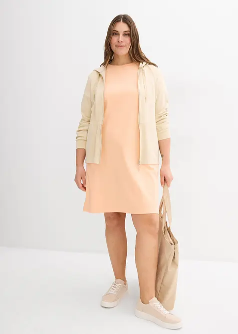 Mini jurk met zakken van stevie interlock, bonprix