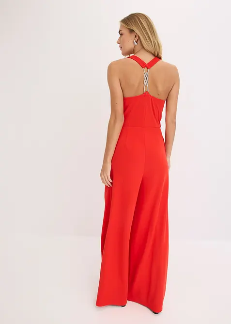 Jumpsuit met watervalhals, bonprix